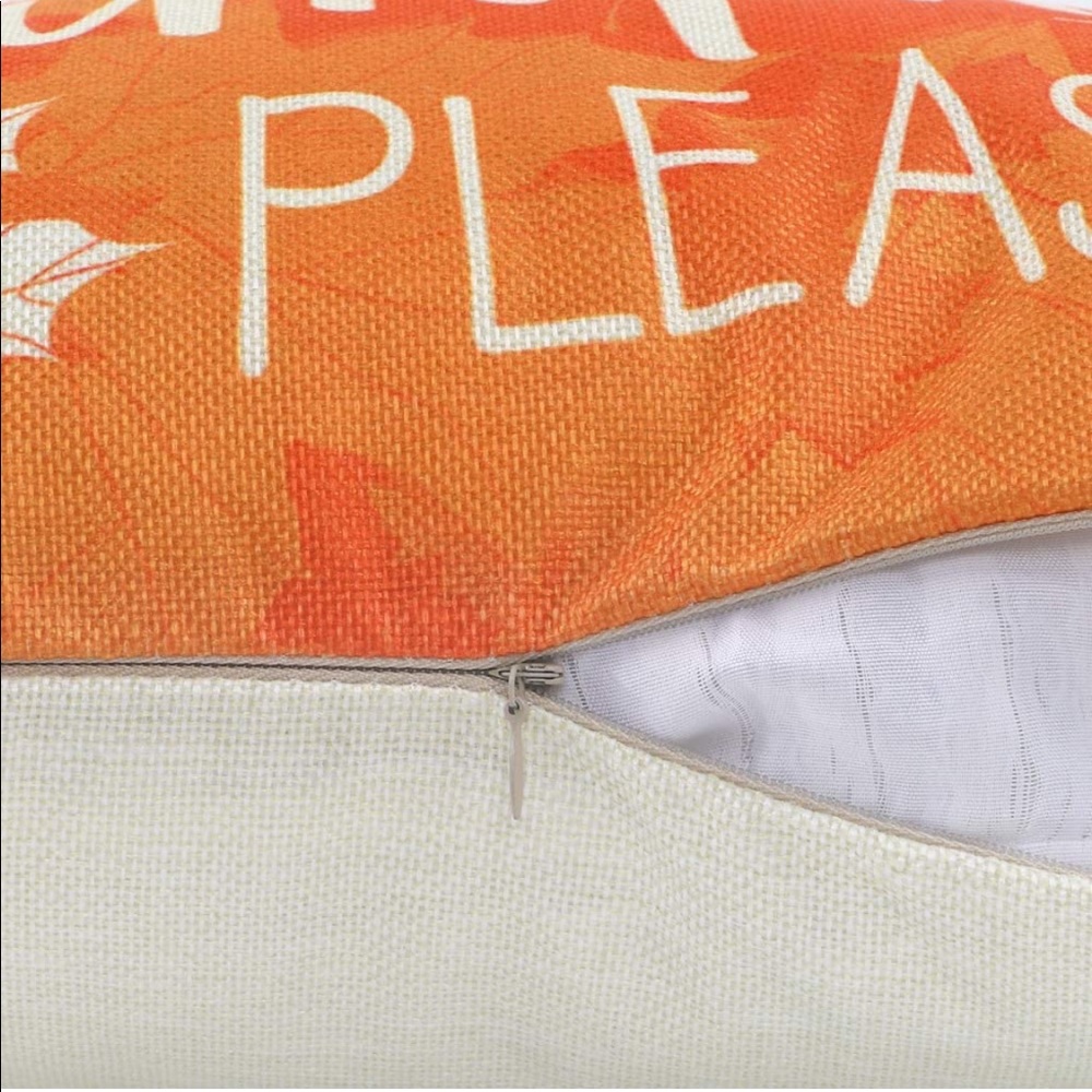 Fall Pillow Covers 18x18 Set of 4 Autumn Pumpkin Thanksgiving Pillow Covers 🎃🍁 - Picture 2 of 7